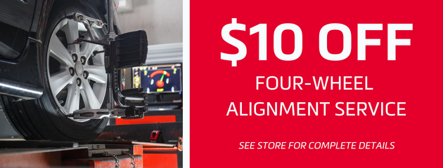 $10 Off Four-Wheel Alignment Service